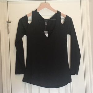 Cold shoulder long sleeve shirt